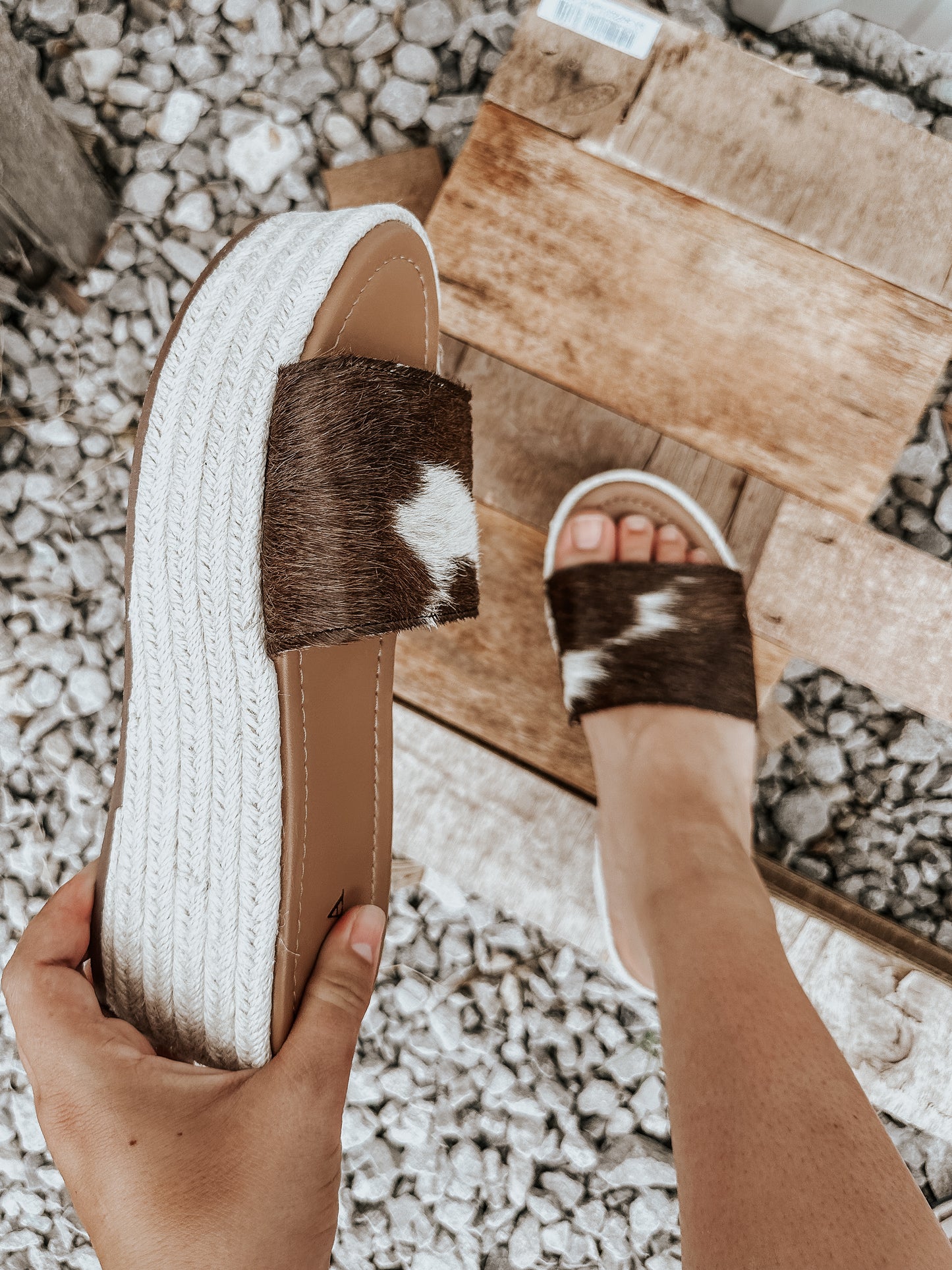 Mesa Cowhide Platform Sandals