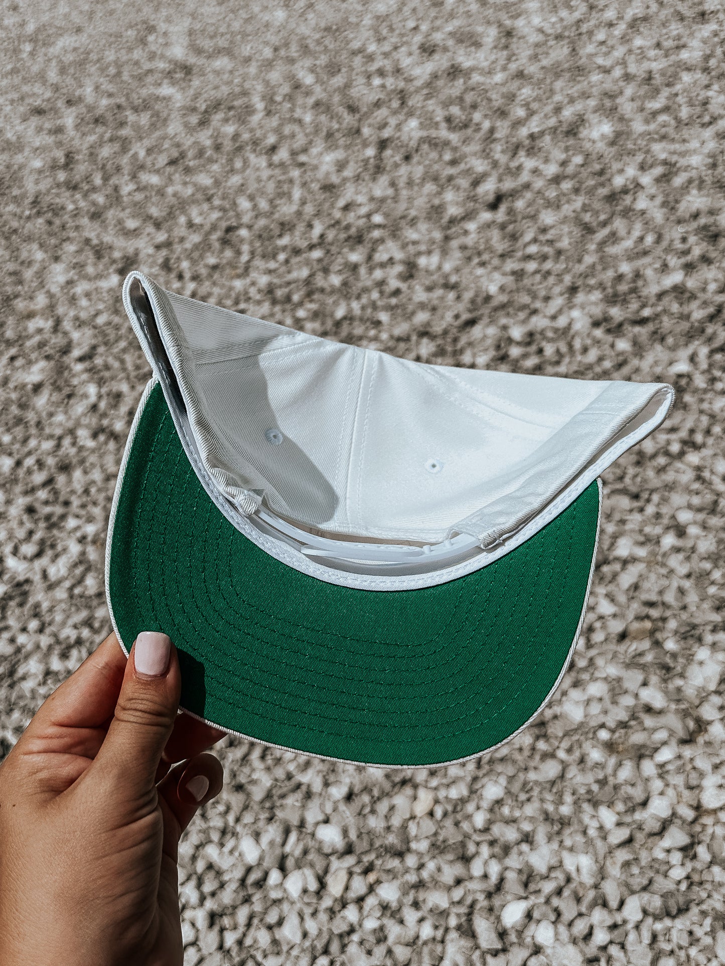 Cowhide Flat Bill Hat White PREORDER