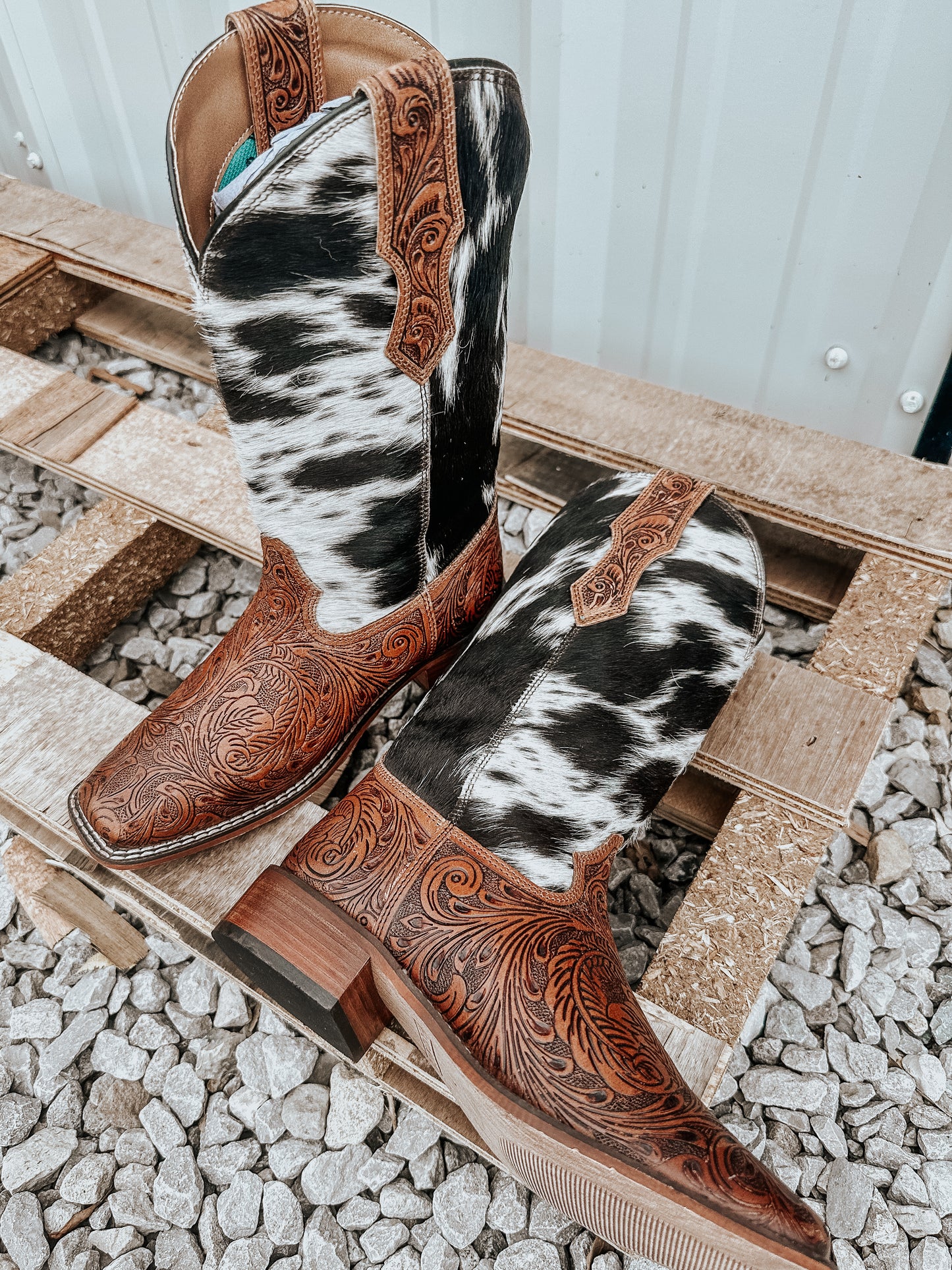 Savanna Cowhide Leather Boots