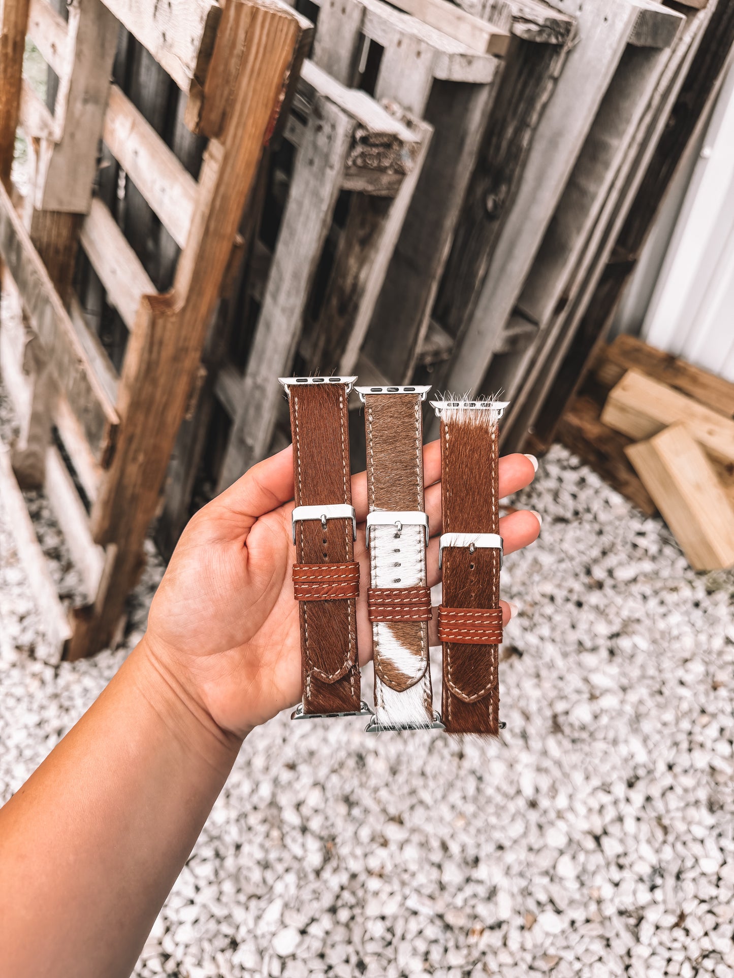 Cowhide Watch Band in Tan