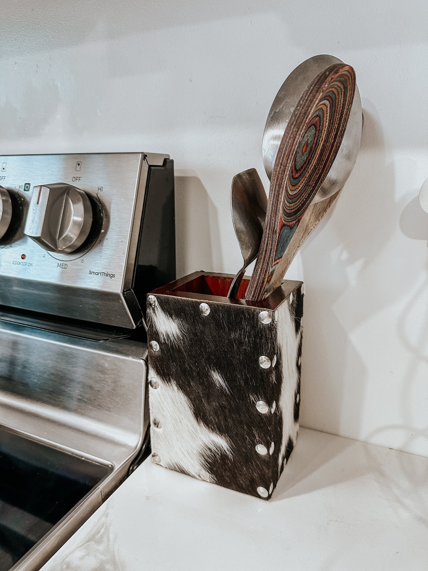 Studded Cowhide Holder