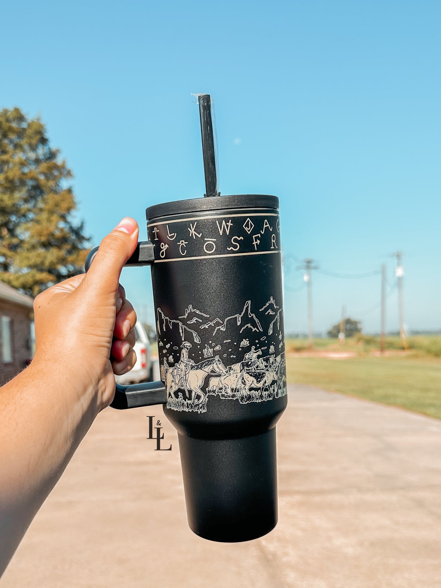 Cattle Drive Tumbler in Black