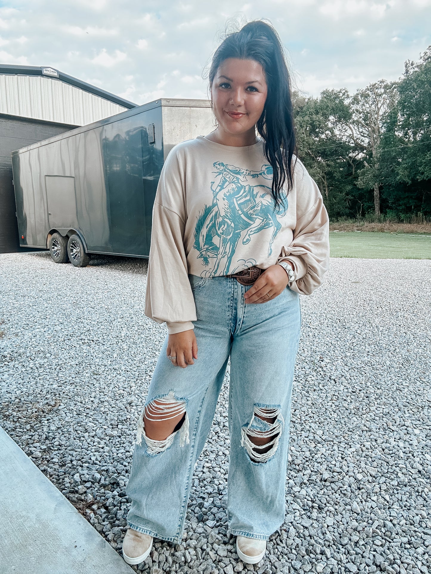 Wide Leg Cut Out Denim Jeans