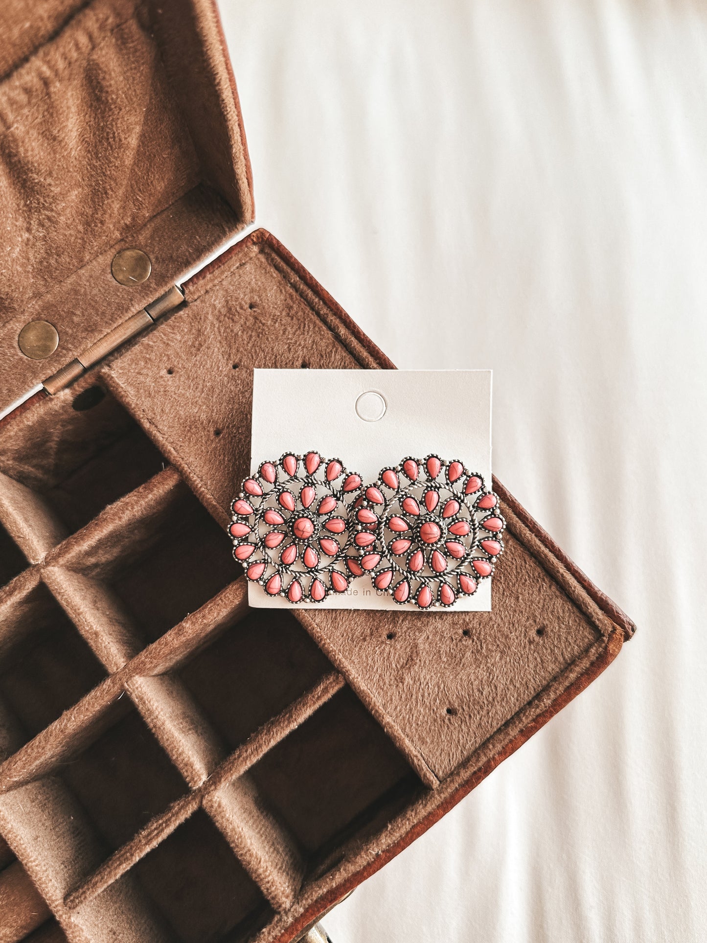 Livin on Time Cluster Stud Earrings in Pink