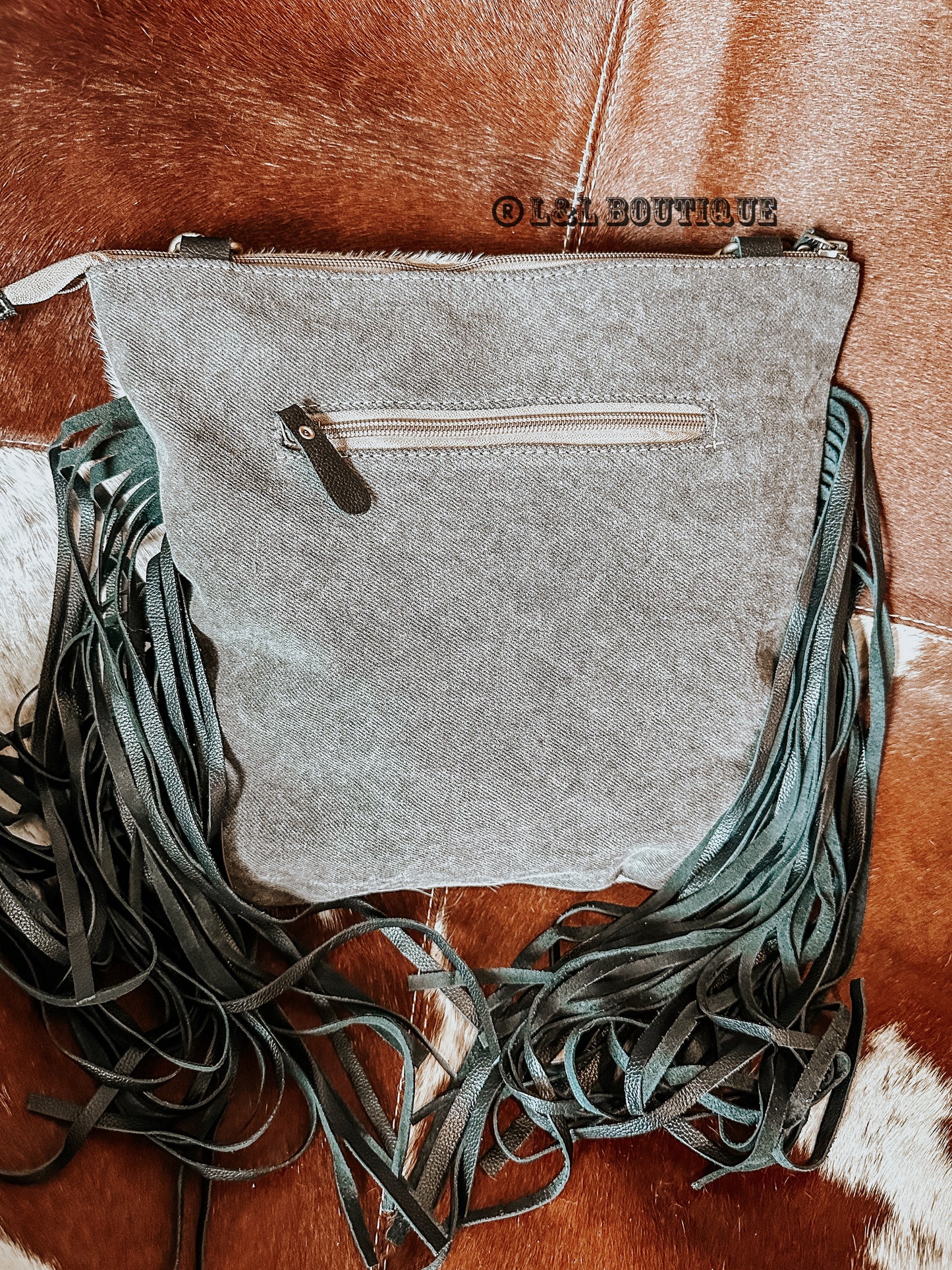 Tumble Fringe Tooled Leather Crossbody