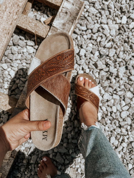 Prairie Cowhide Leather Sandals