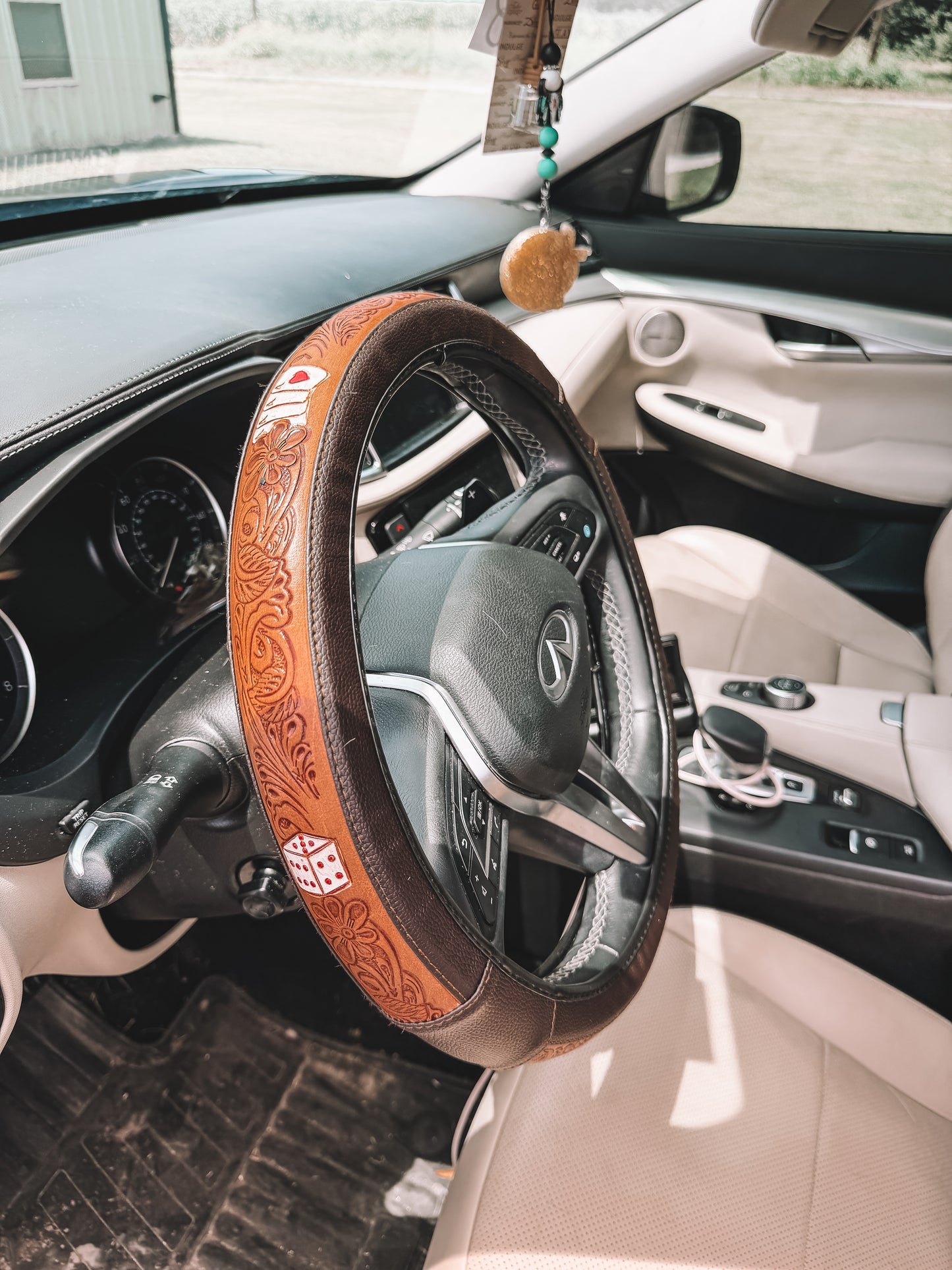 Aces Leather Steering Wheel Cover 16 inch