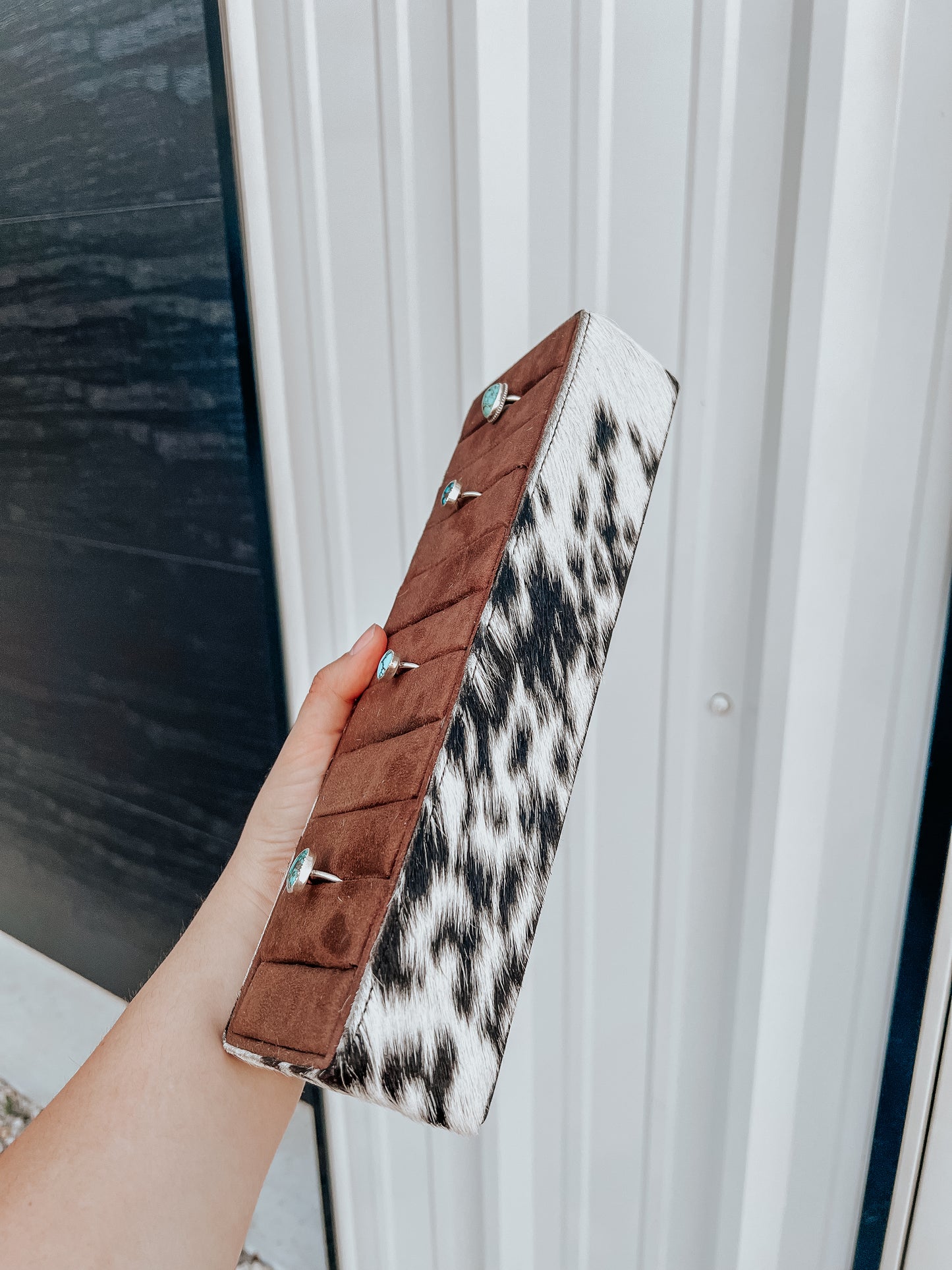 Cowhide Ring Holder