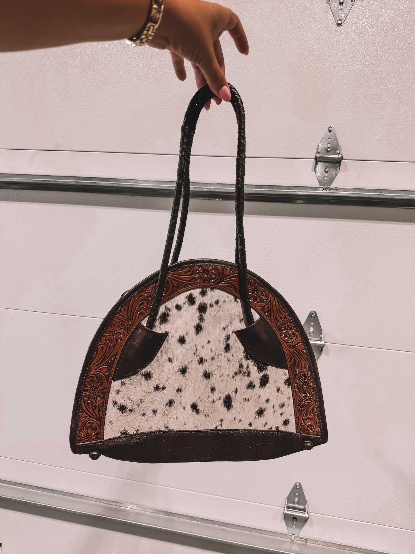 Cowhide Moon Purse