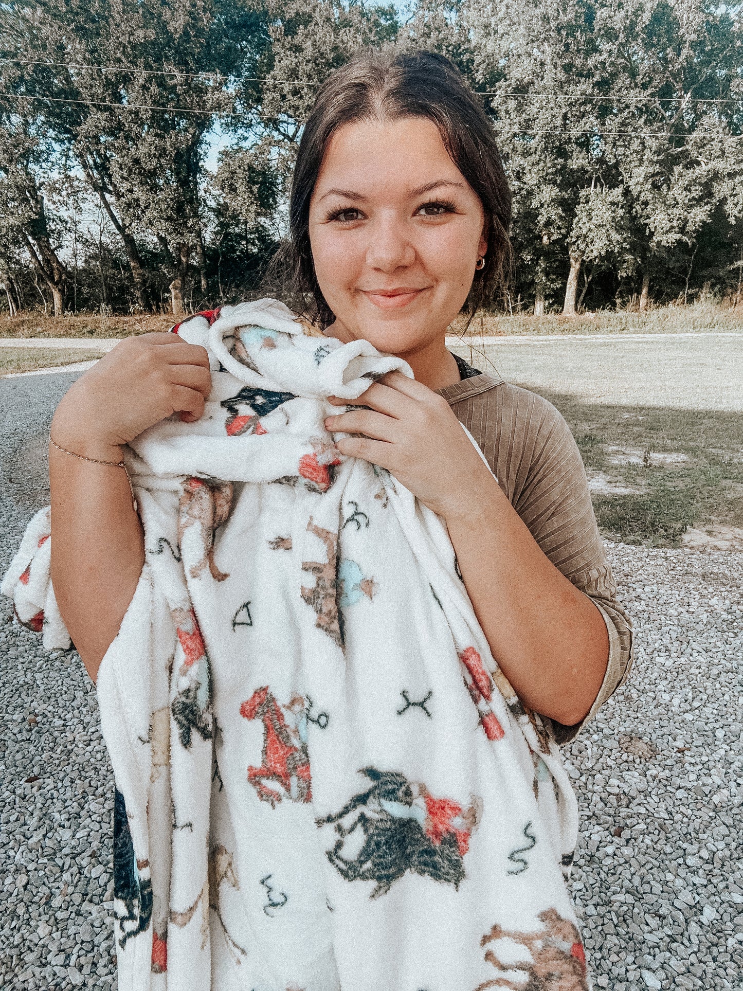 Fleece Rodeo Brand Blanket