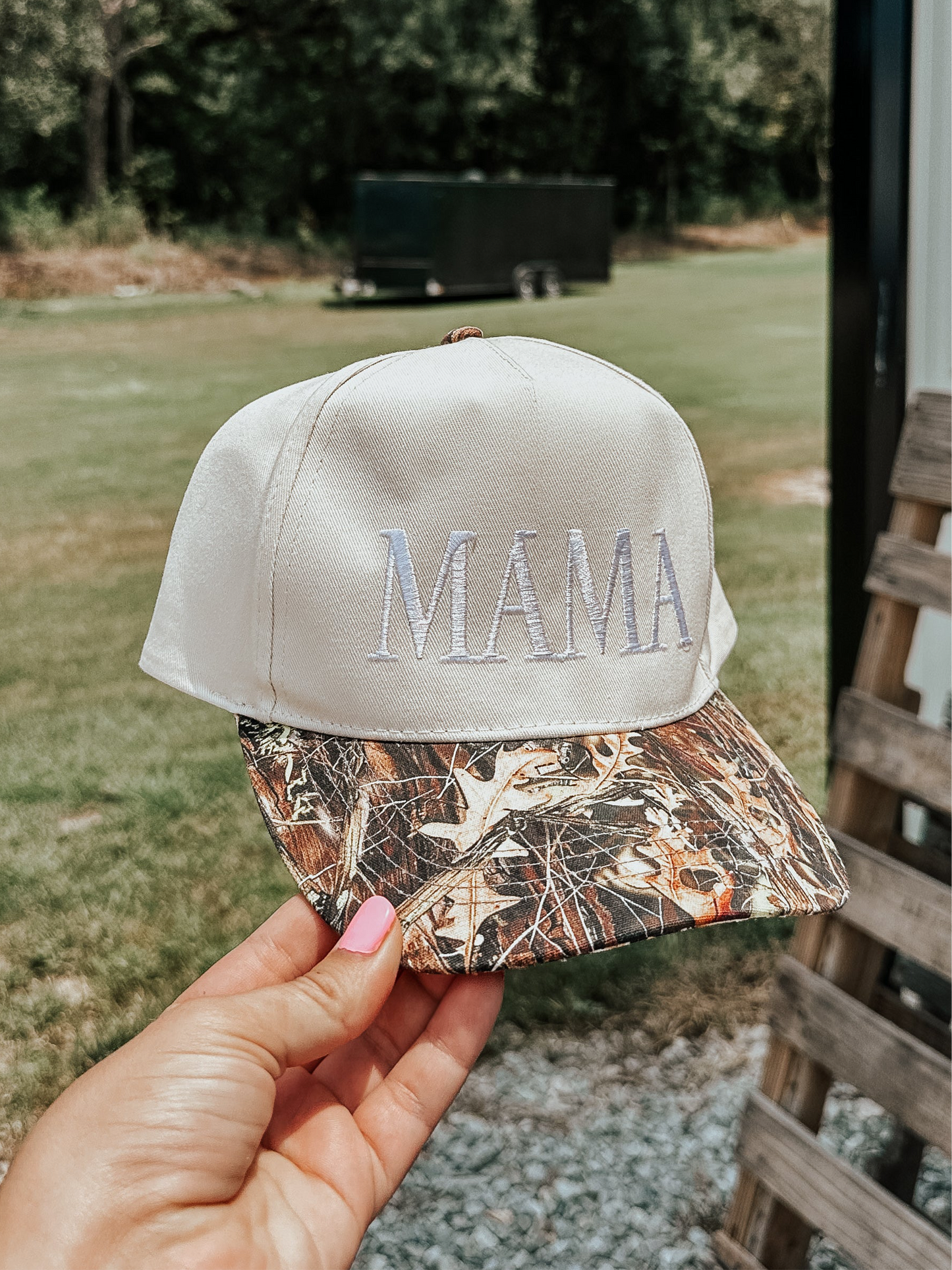 Mama Trucker Hat in Camo