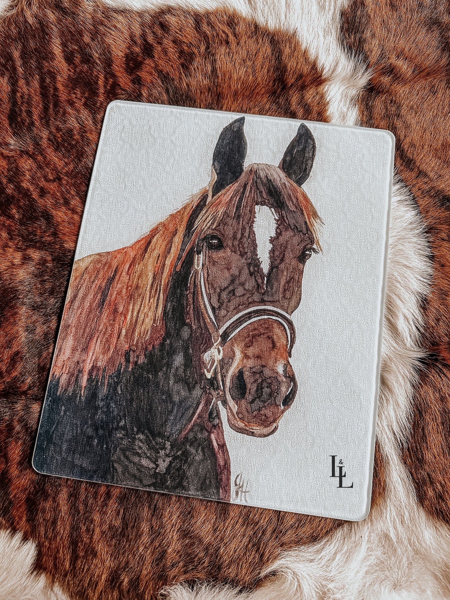Horse Glass Cutting Board