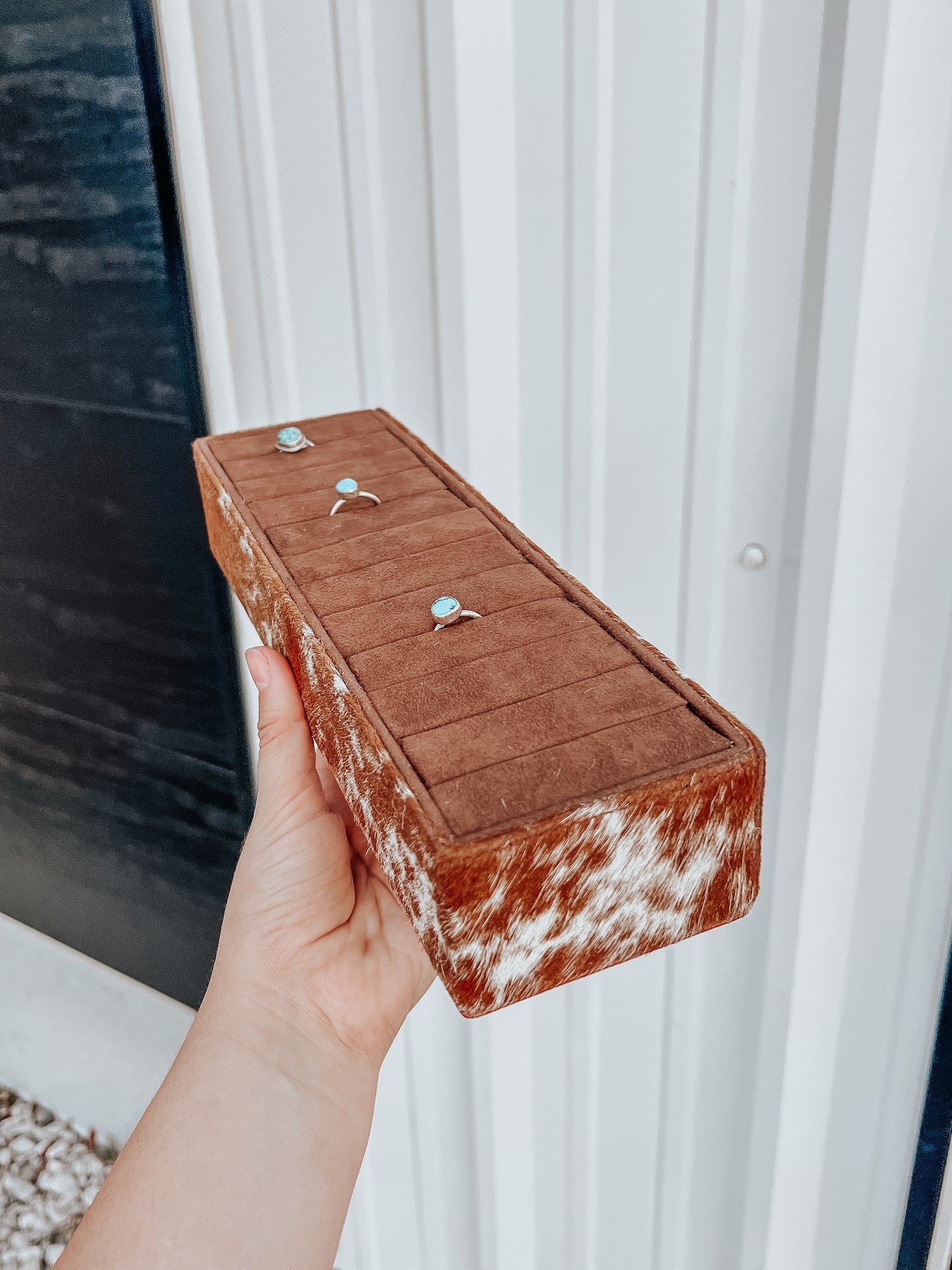 Cowhide Ring Holder