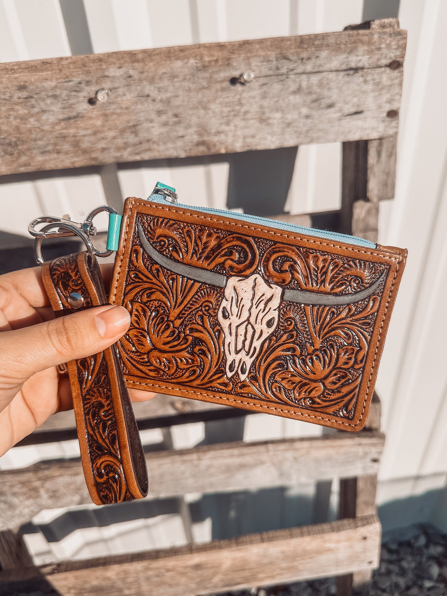 Longhorn Pride Card Holder Keychain