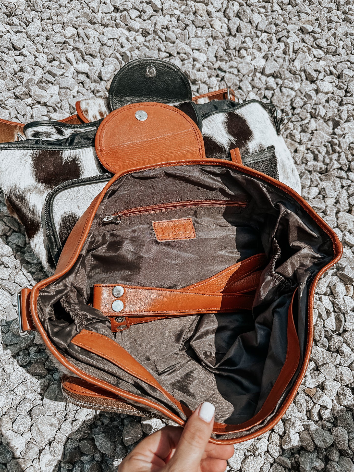 Cowhide Stroller Bag