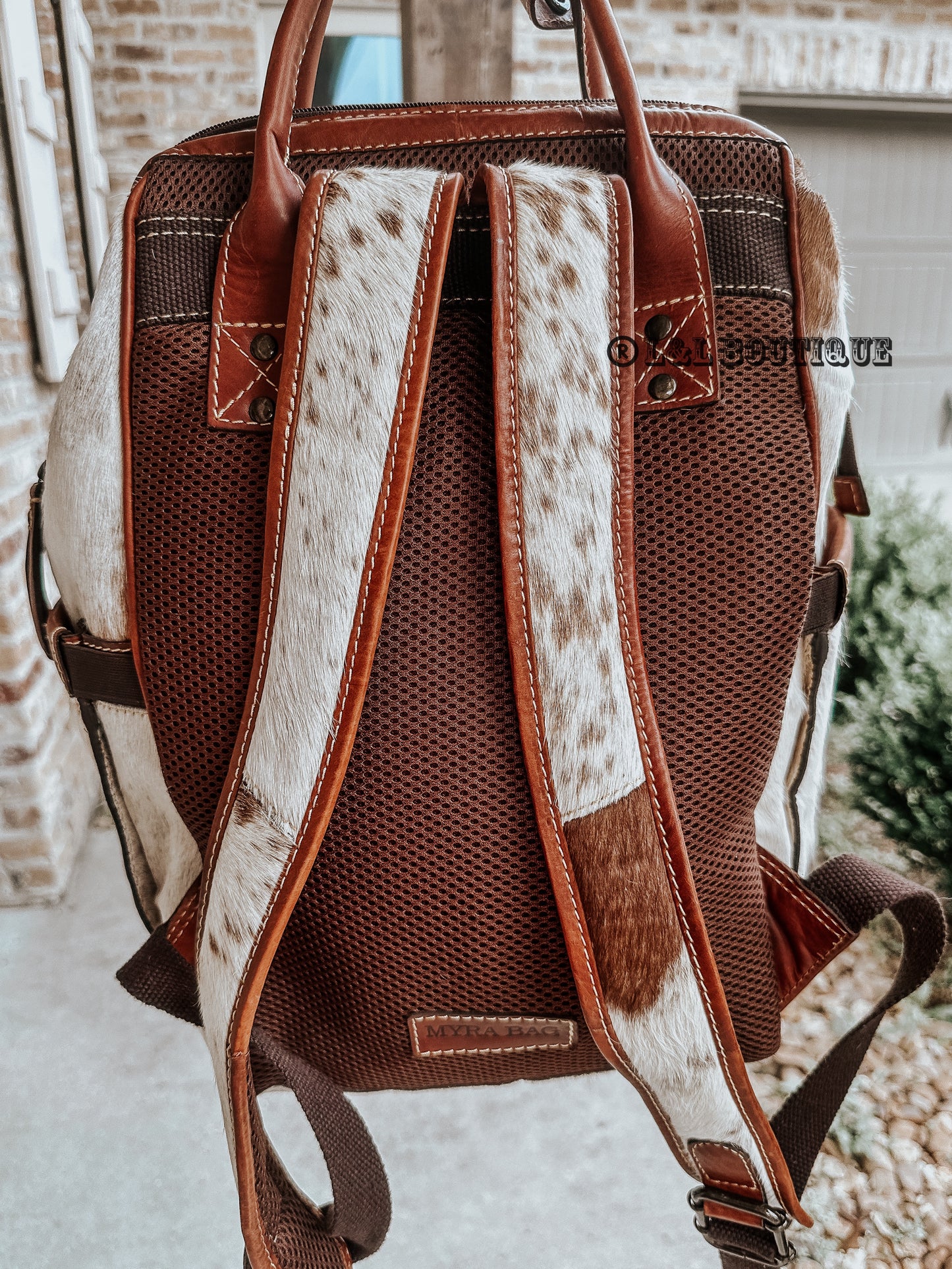 Sunflower Leather Cowhide Diaper Bag