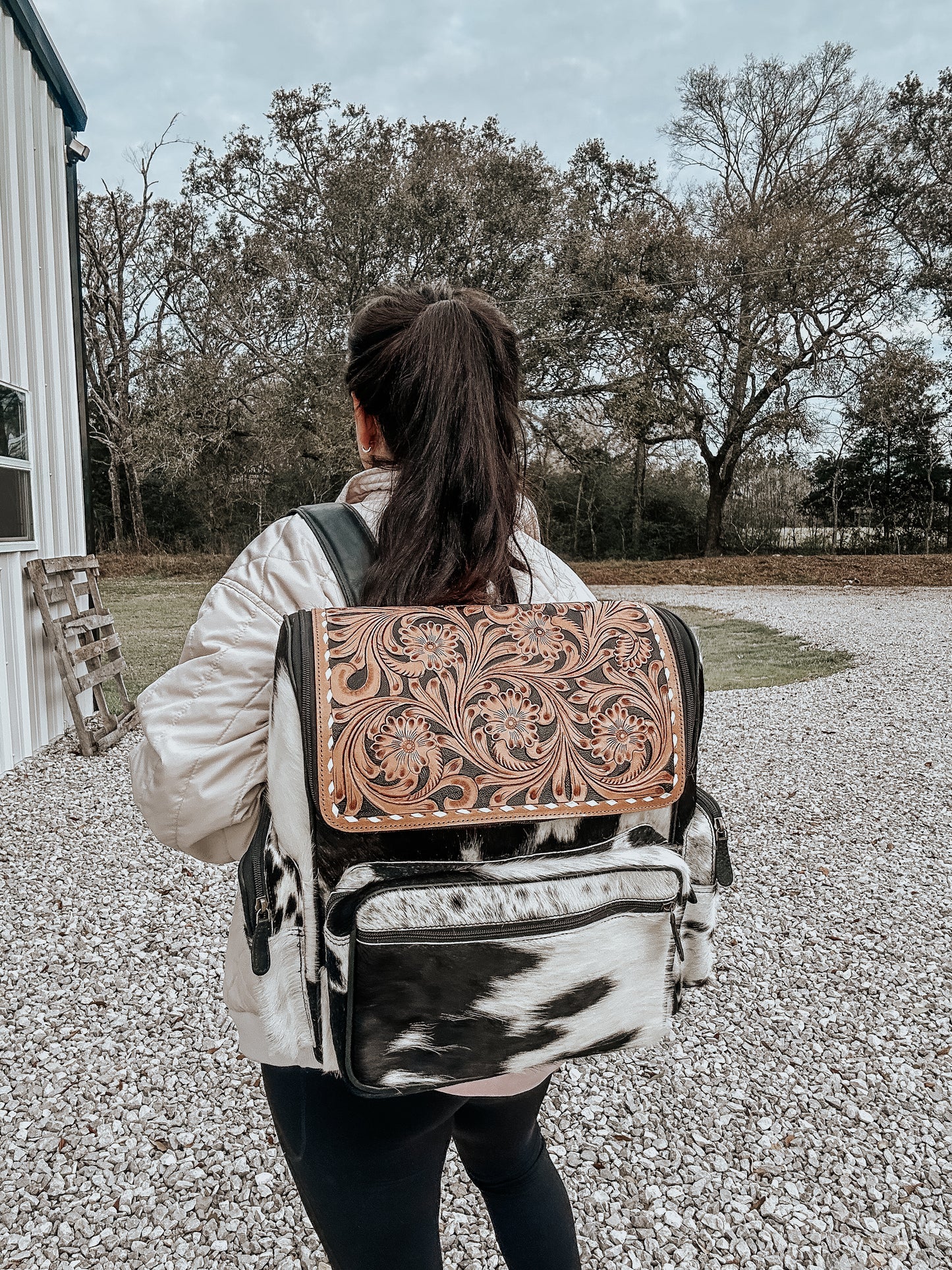 Pheonix Cowhide Leather Backpack