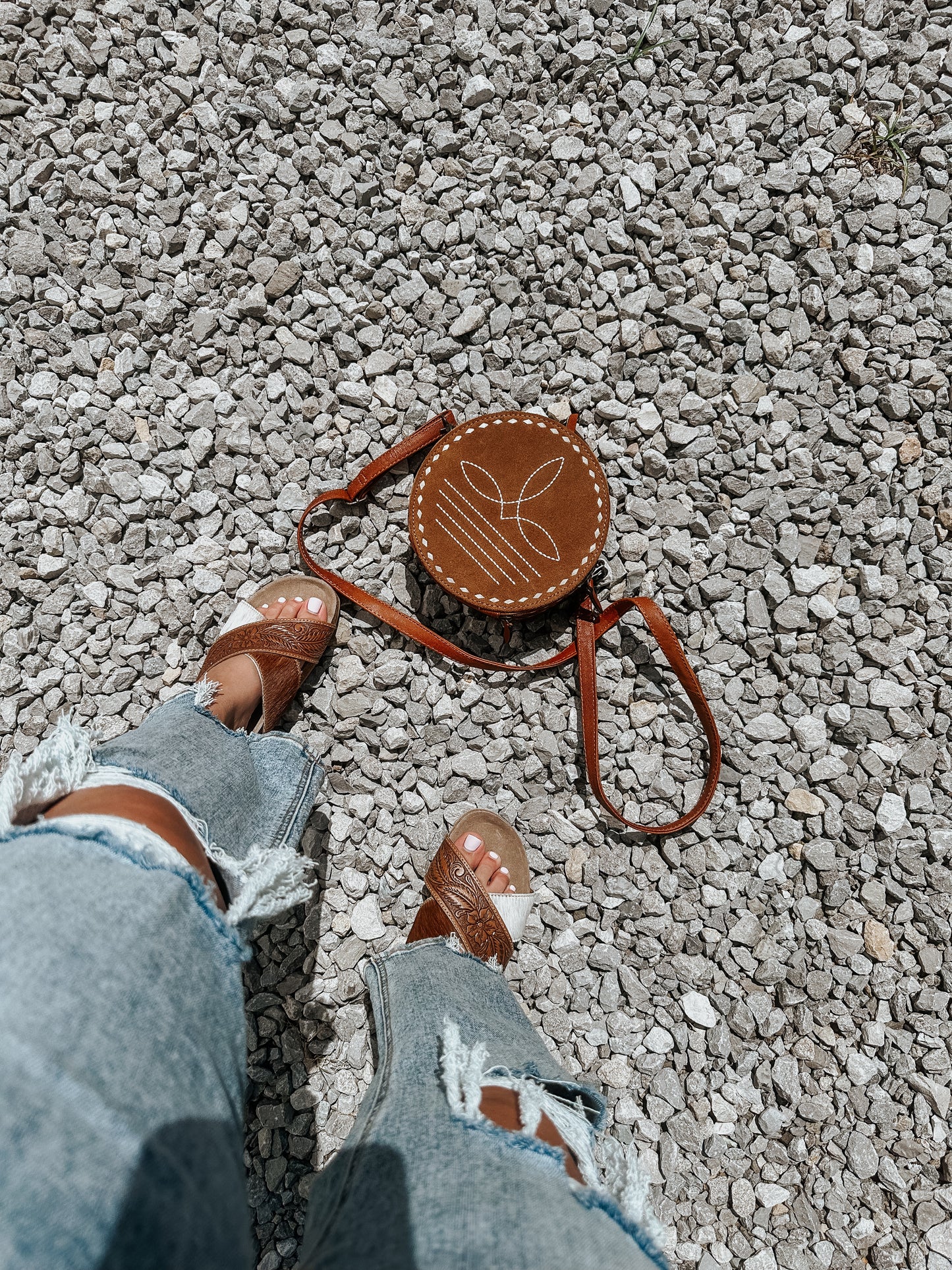 Boot Stitch Leather Canteen Crossbody