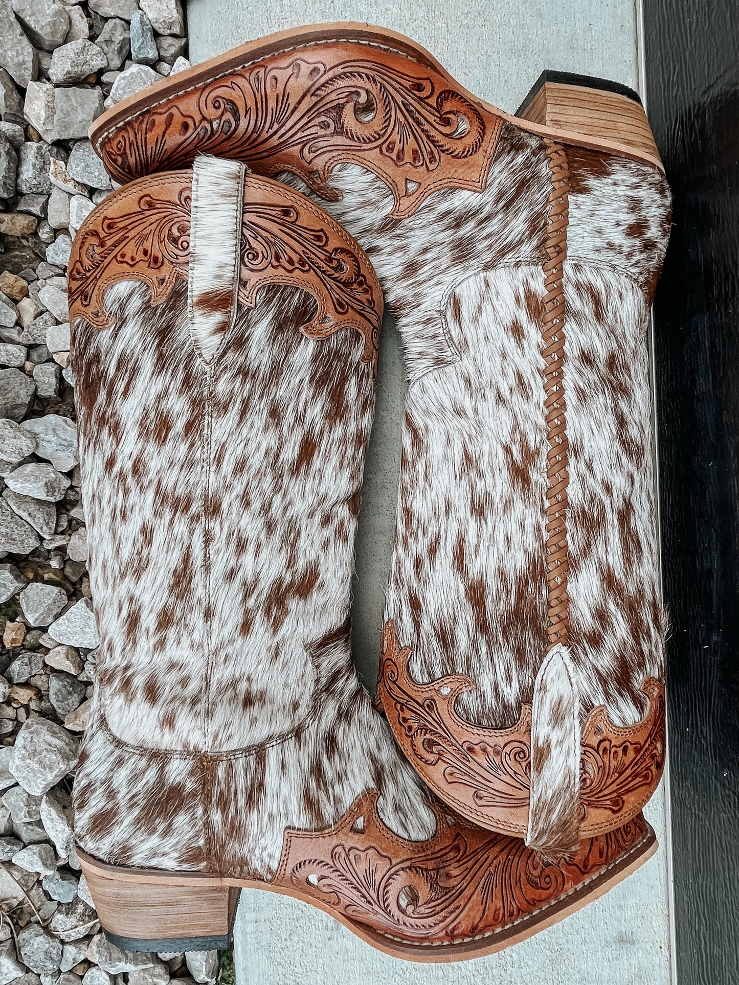 Dust Cowhide Leather Boots