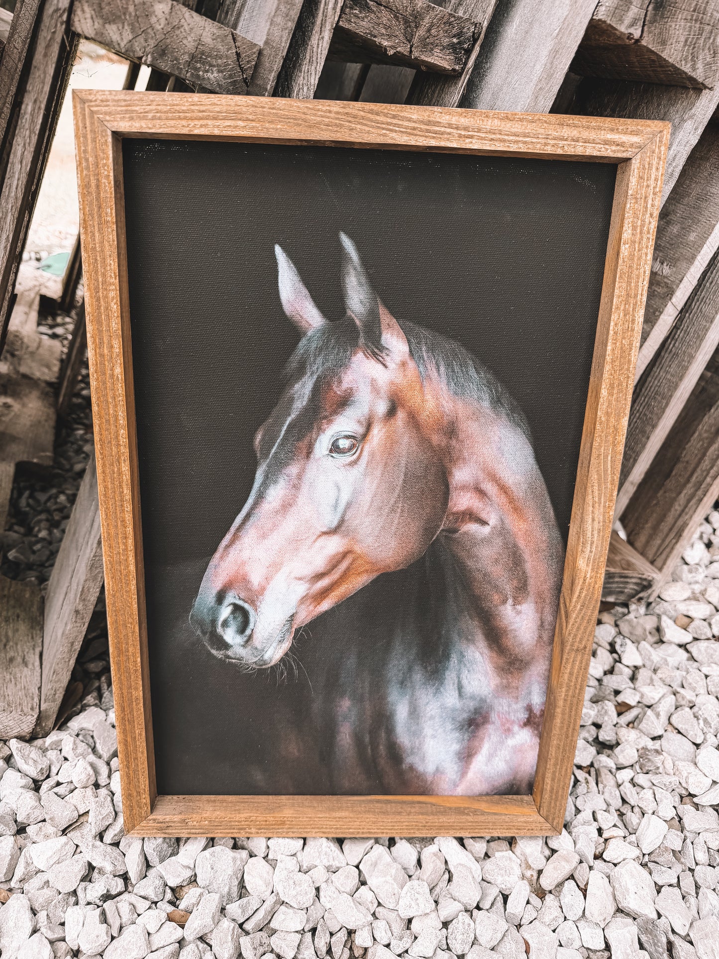 Horse Portrait Wooden Decor
