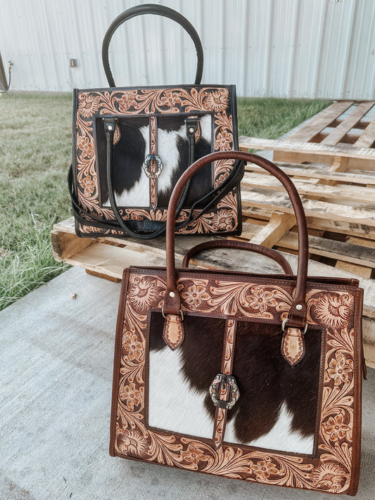 State Of Mind Cowhide Crossbody Purse