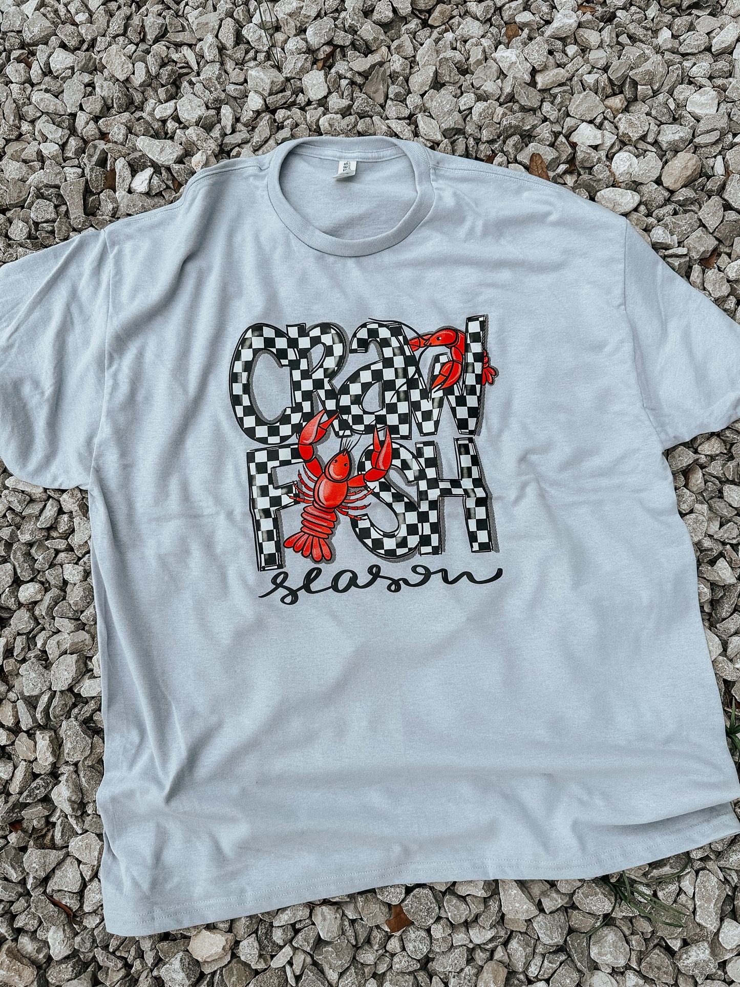 Crawfish Season Checkered Tshirt