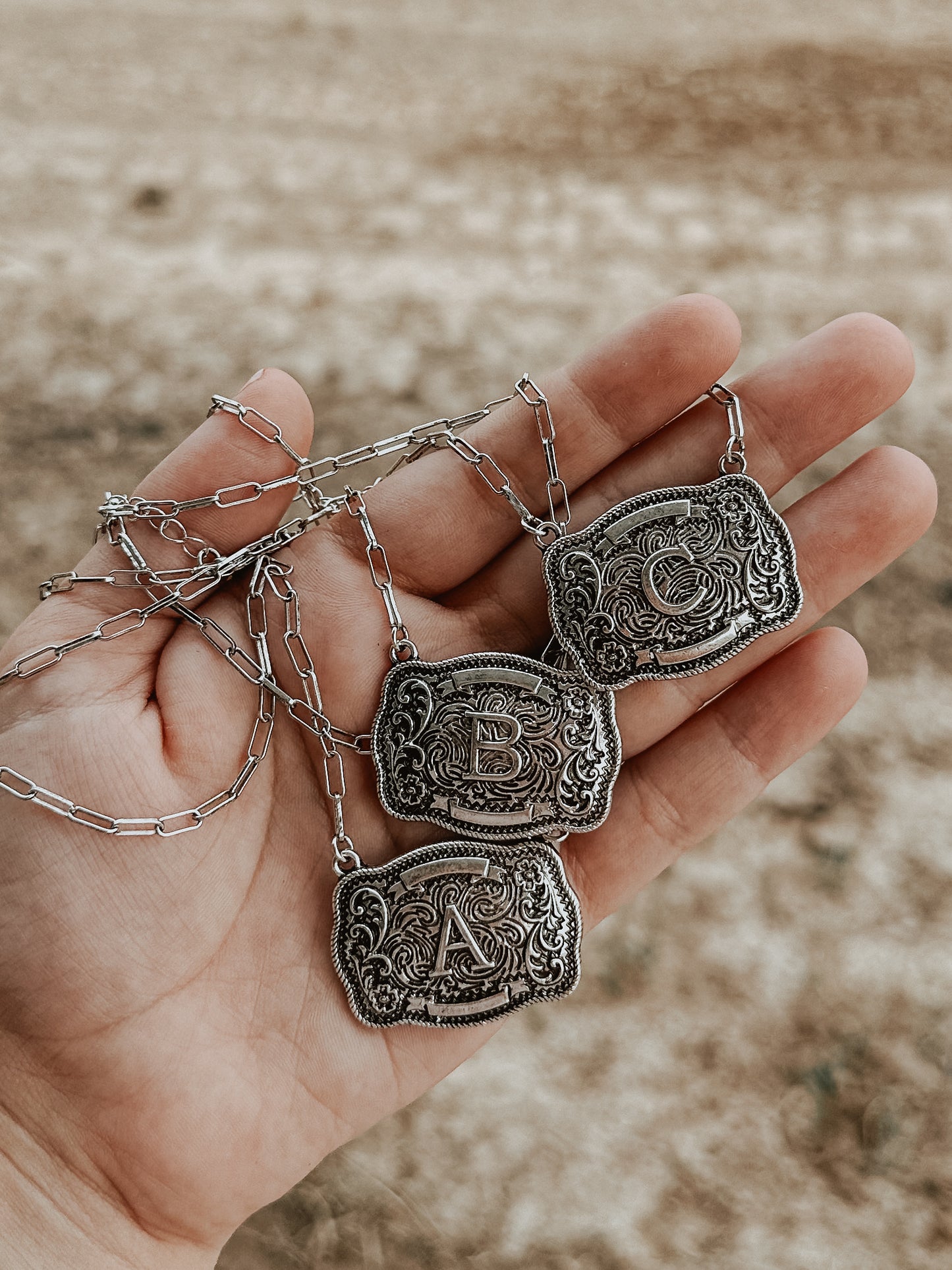 Buckle Initial Necklace