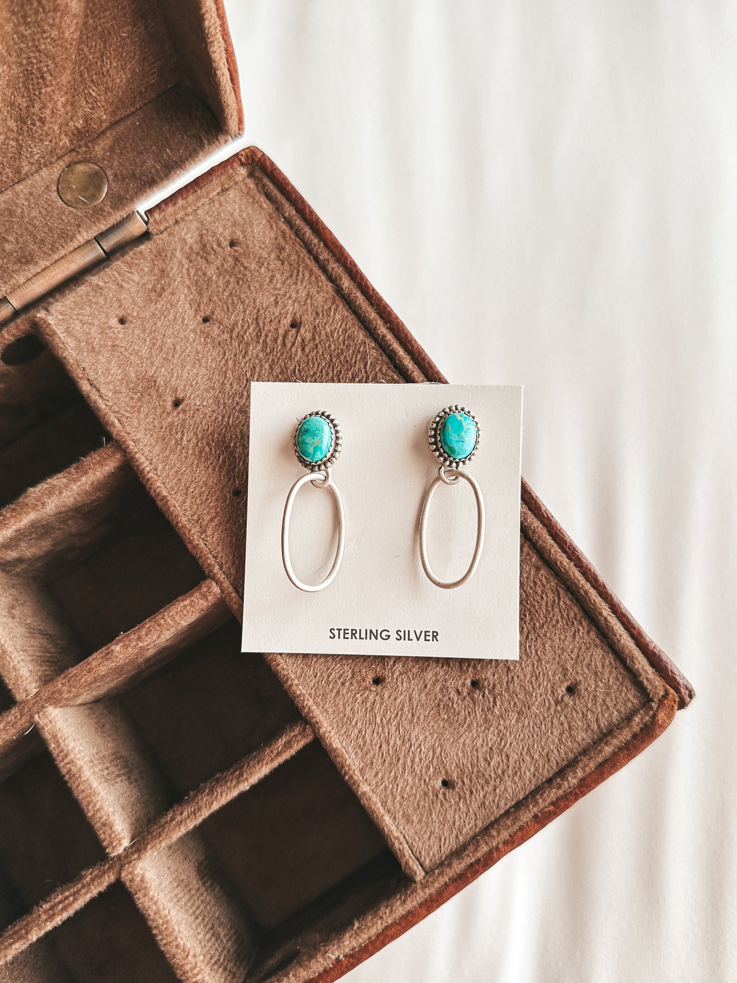 Hole in the Wall Genuine Turquoise Drop Earrings