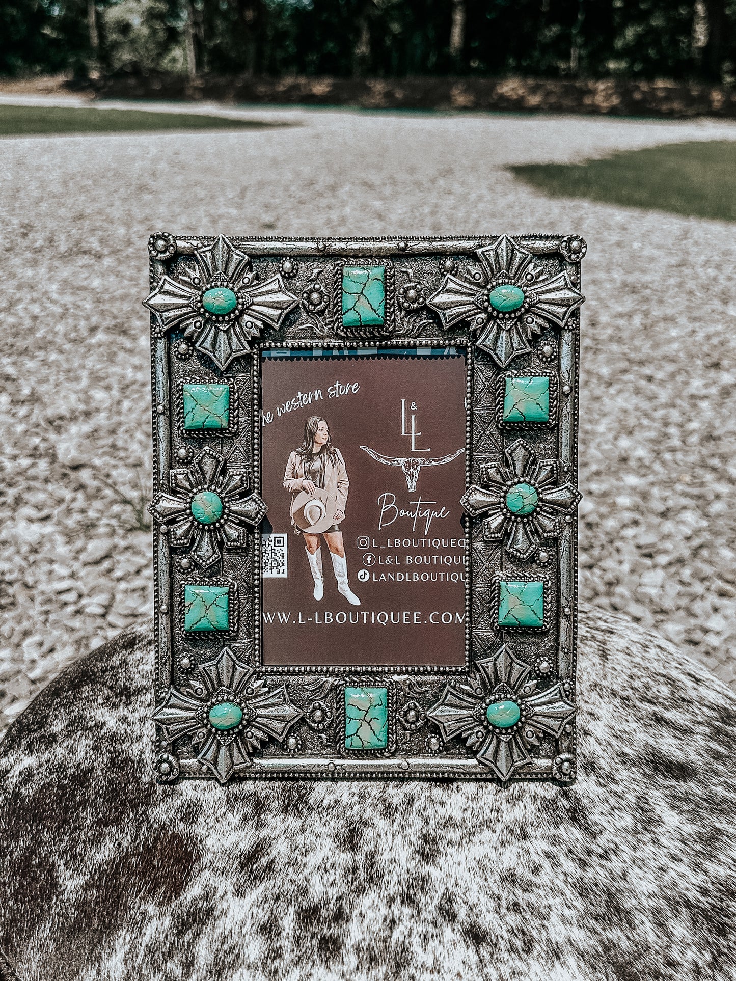 Concho Starred Turquoise Picture Frame