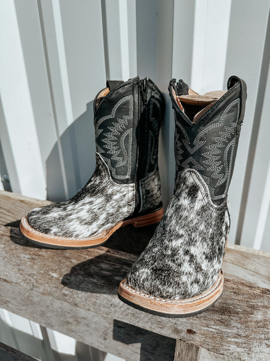 Cowhide Square Toe Boots - Youth