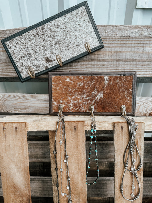 Cowhide Jewelry Wall Hanger Plaque
