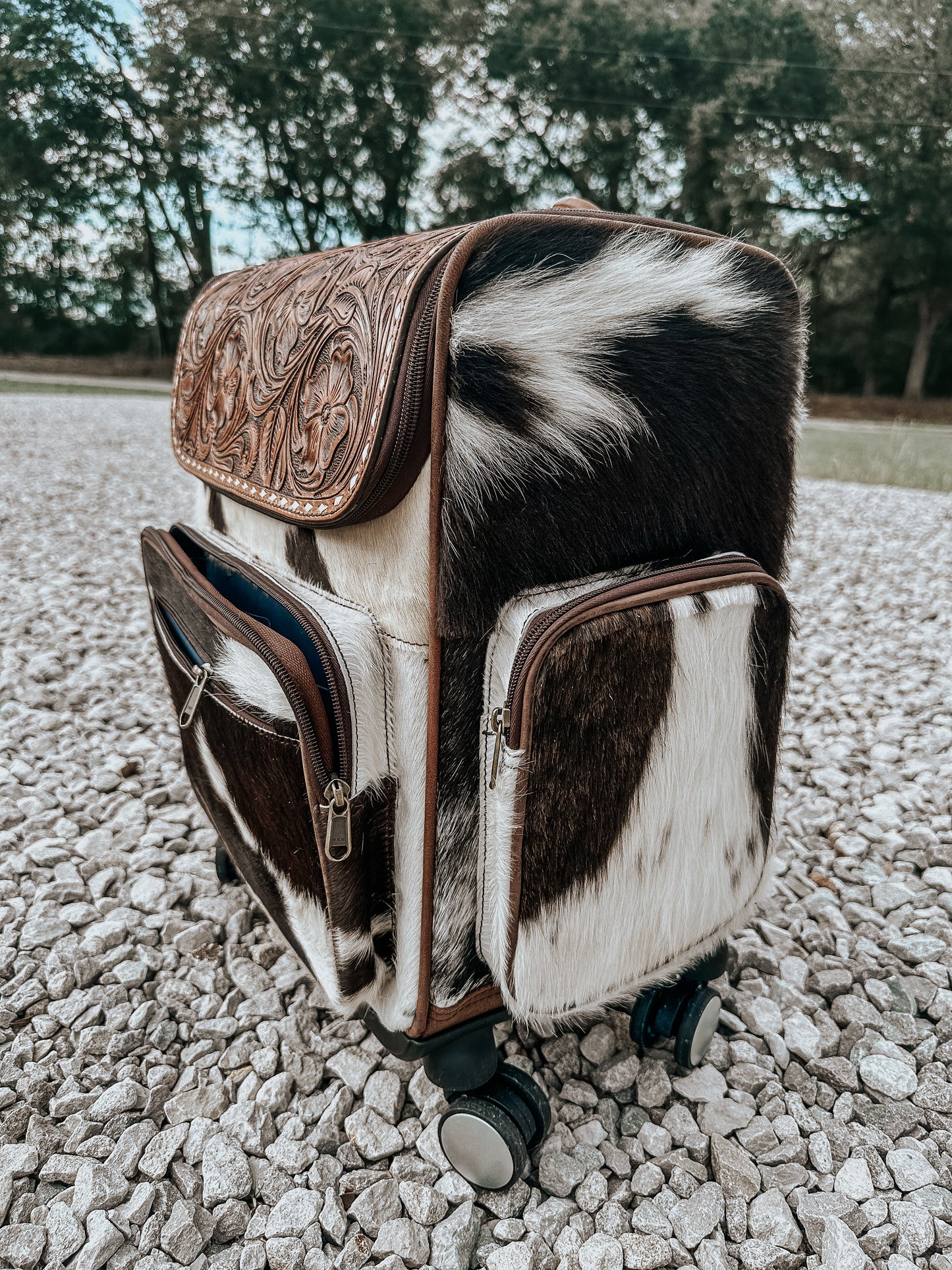 Laredo Cowhide Backpack Suitcase