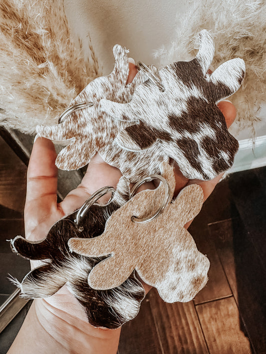 Cow Head Keychain