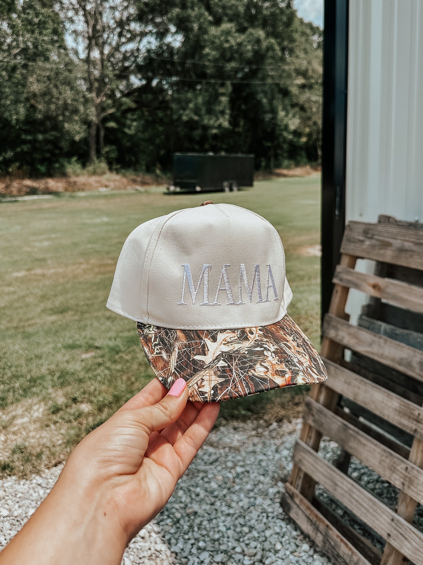 Mama Trucker Hat in Camo