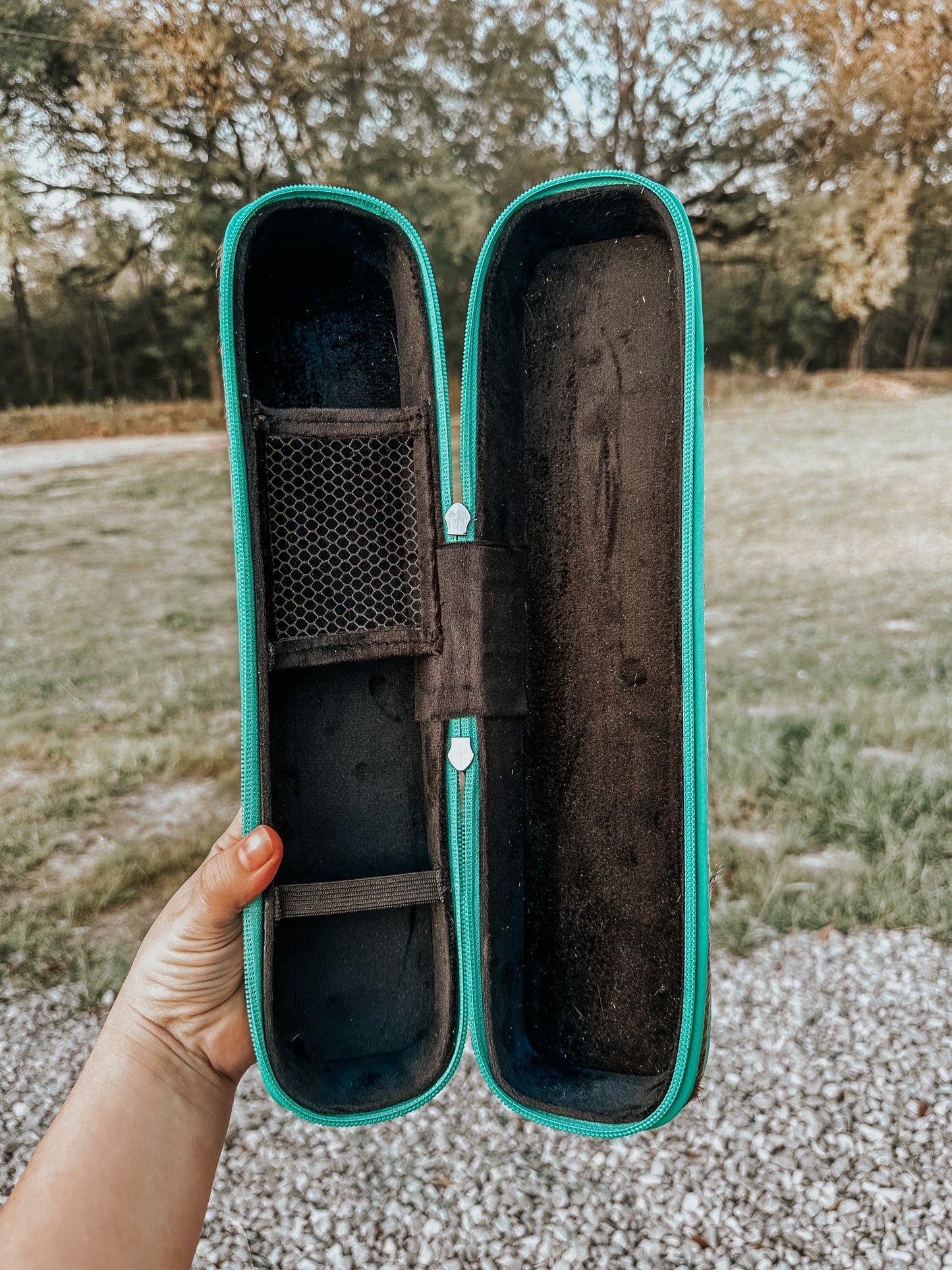 Hot Iron Case Turquoise Leather Cowhide