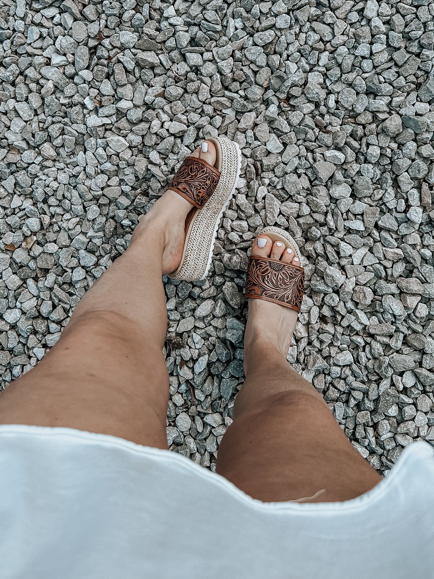 Gloriana Leather Platform Sandals