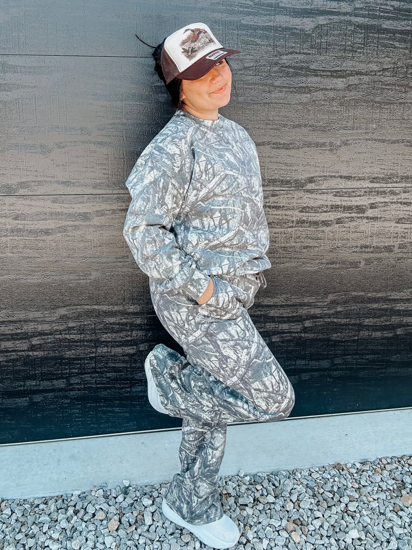 Camo Sweat Pants in Olive