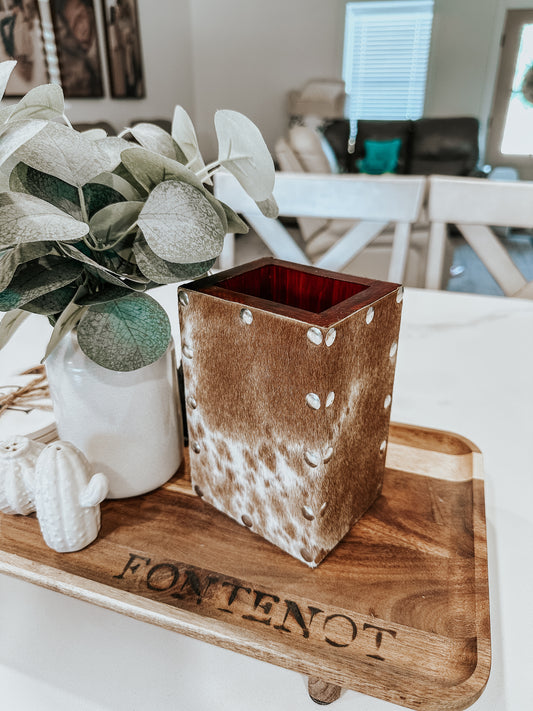 Studded Cowhide Holder