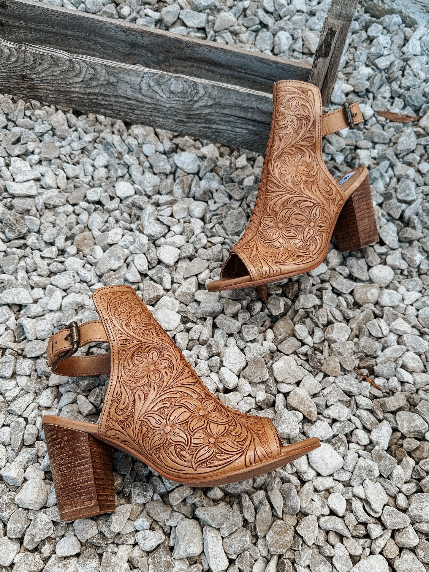 Dalton Ridge Tooled Leather Heels