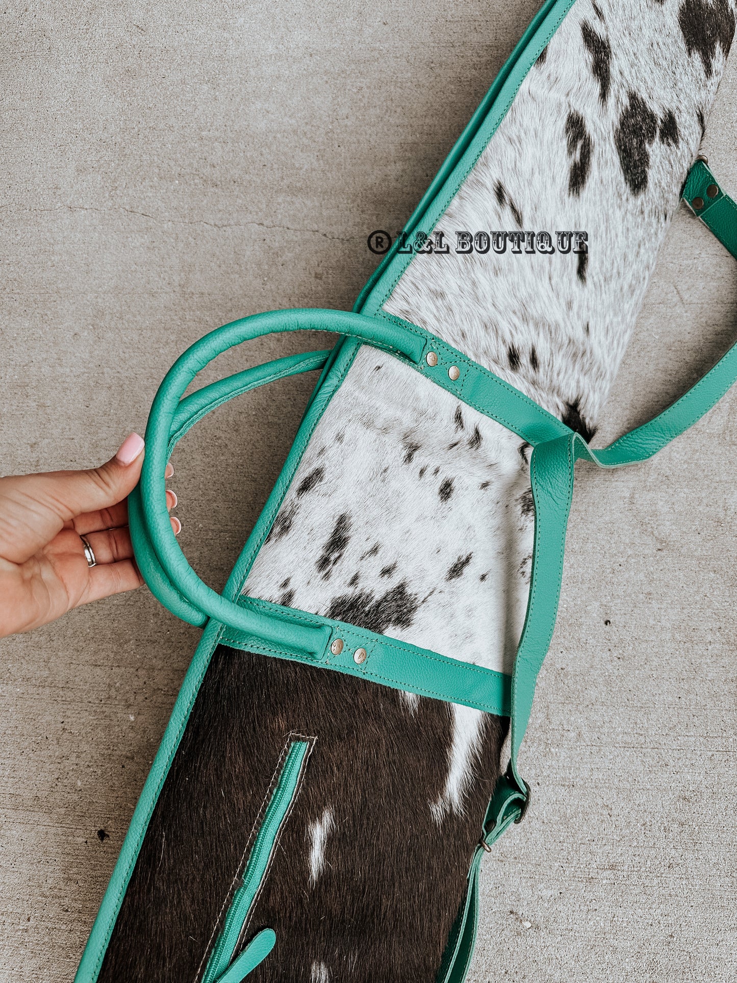 Tilo Turquoise Cowhide Shot Gun Case