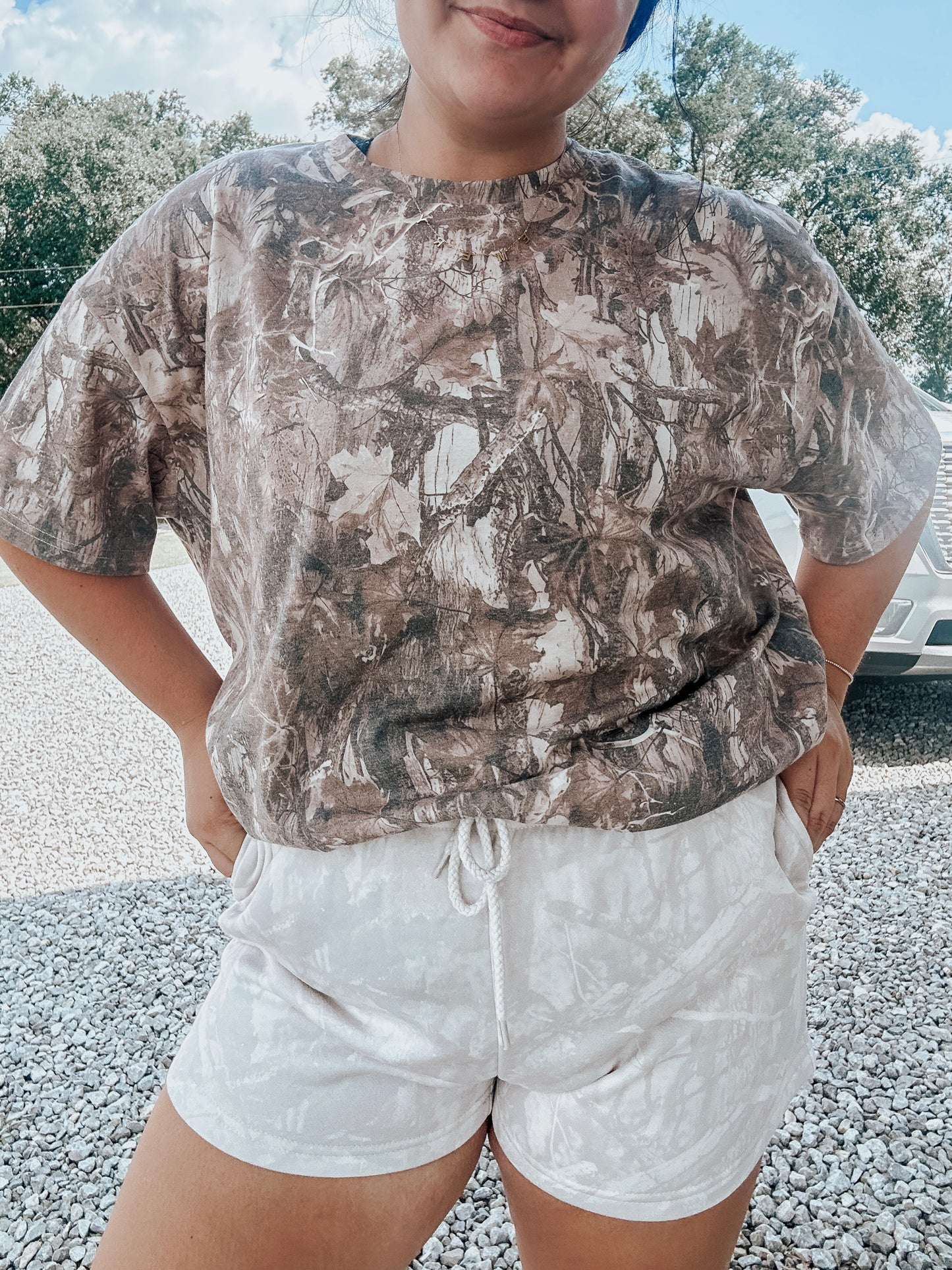 Camo Shorts in Beige