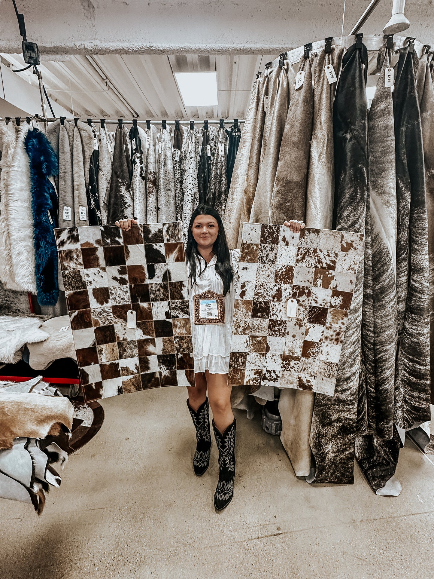 Cowhide Patched Rug