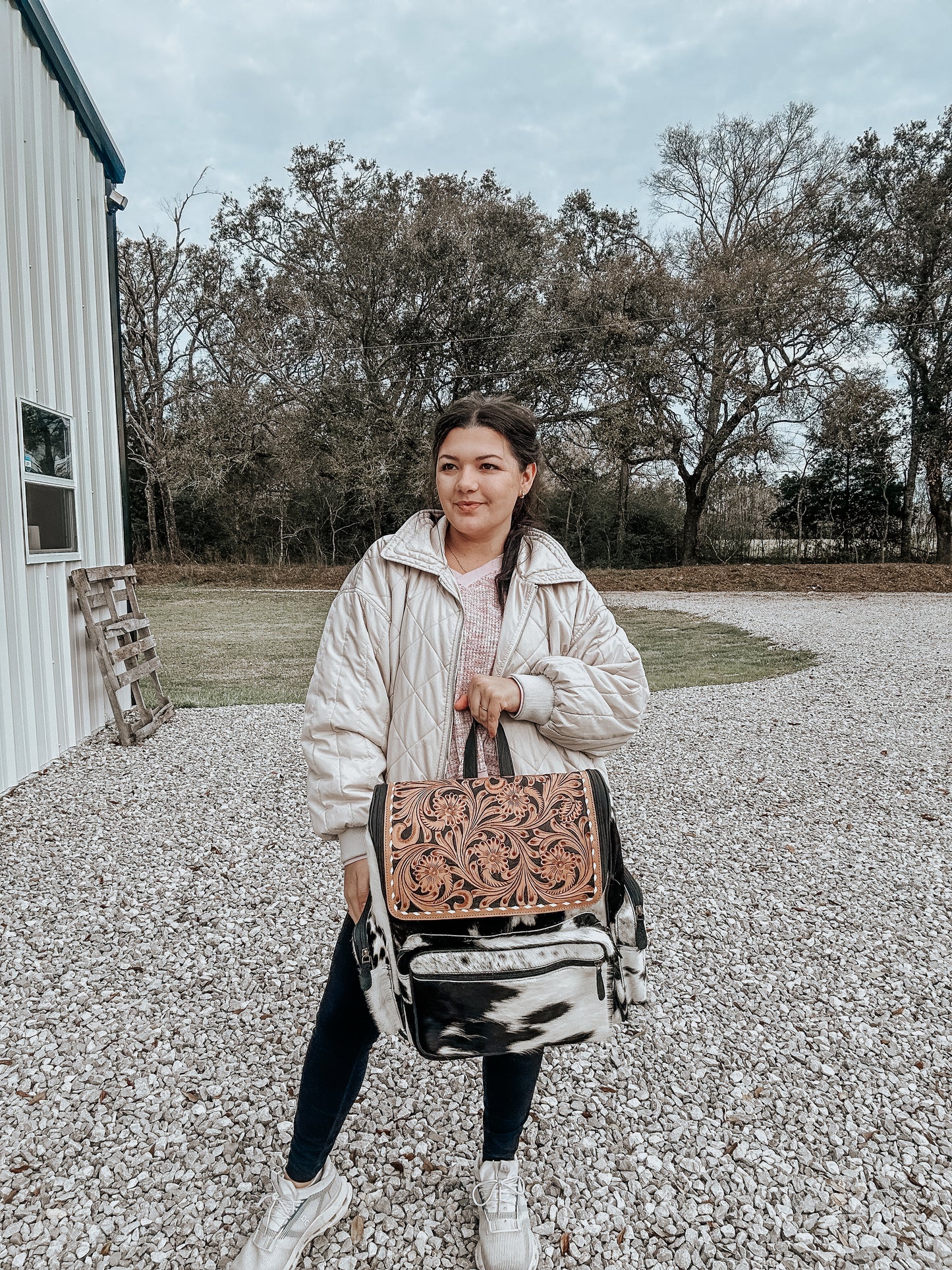 Pheonix Cowhide Leather Backpack