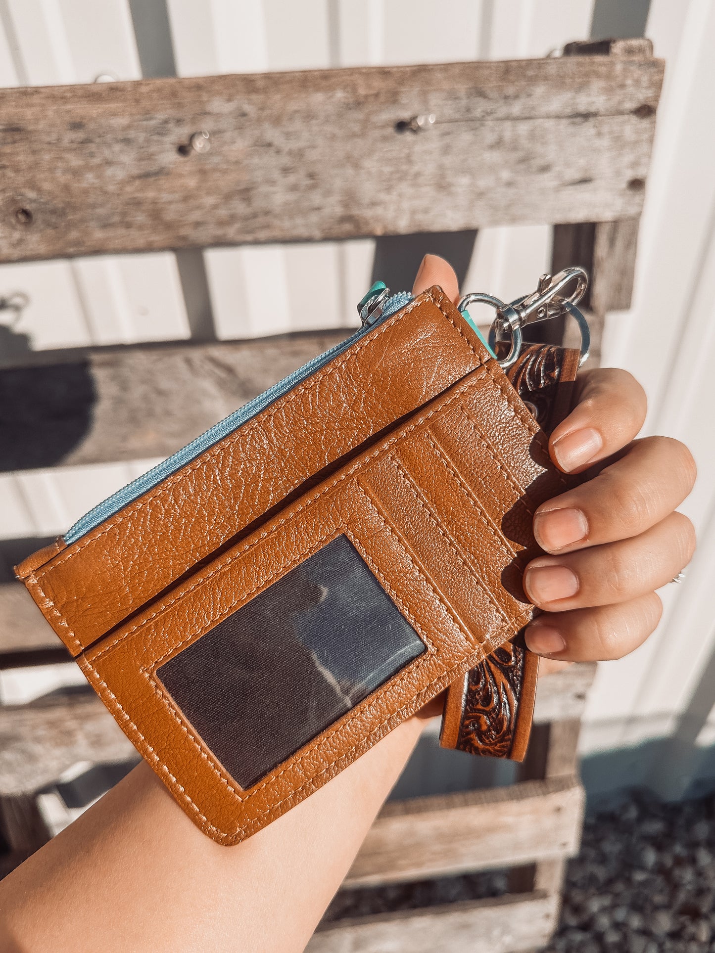 Longhorn Pride Card Holder Keychain