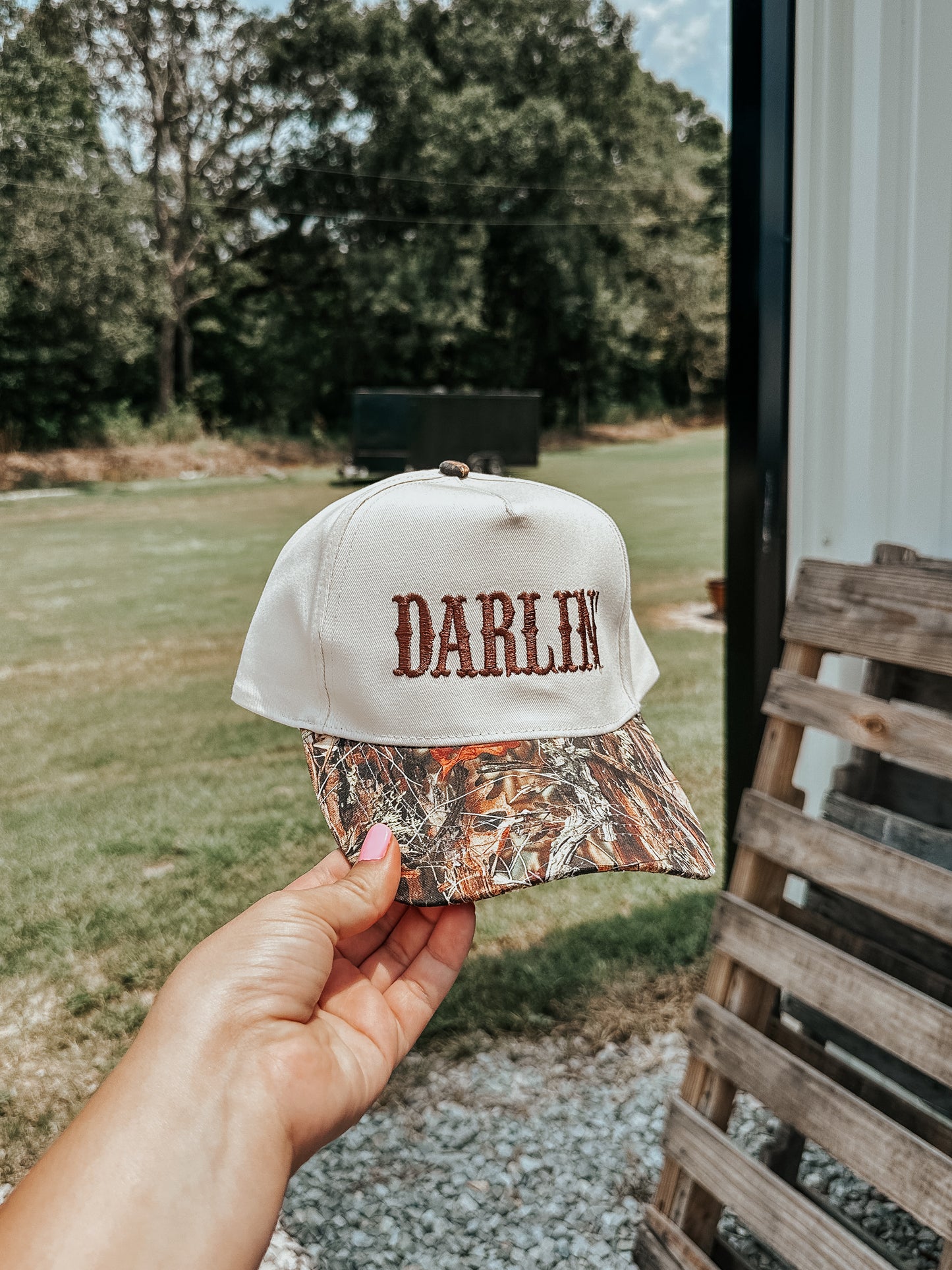 Darlin Trucker Hat in Camo