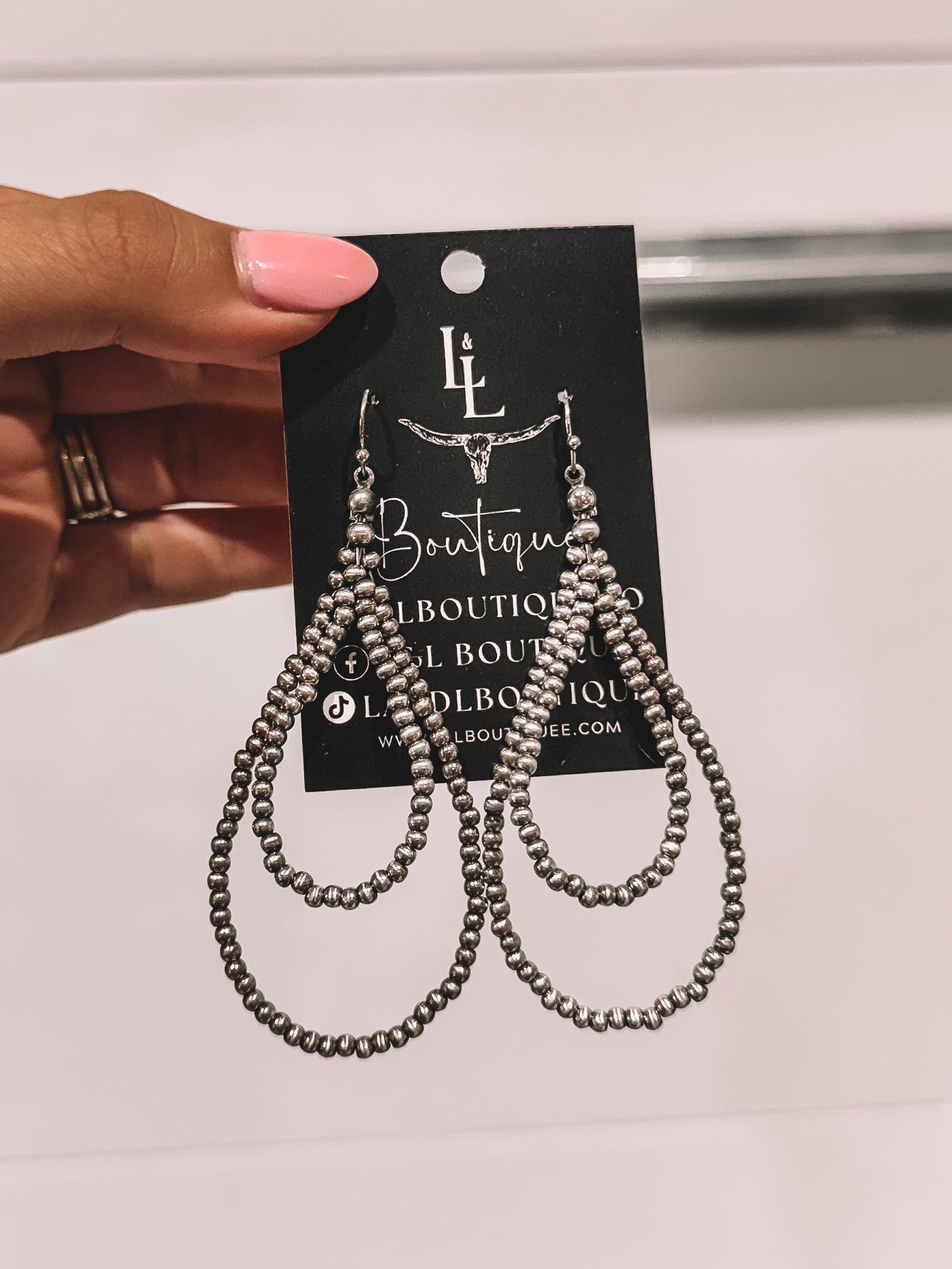 2mm Beaded Layer Earrings