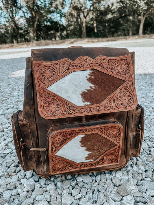 Doubled Up Cowhide Leather Backpack