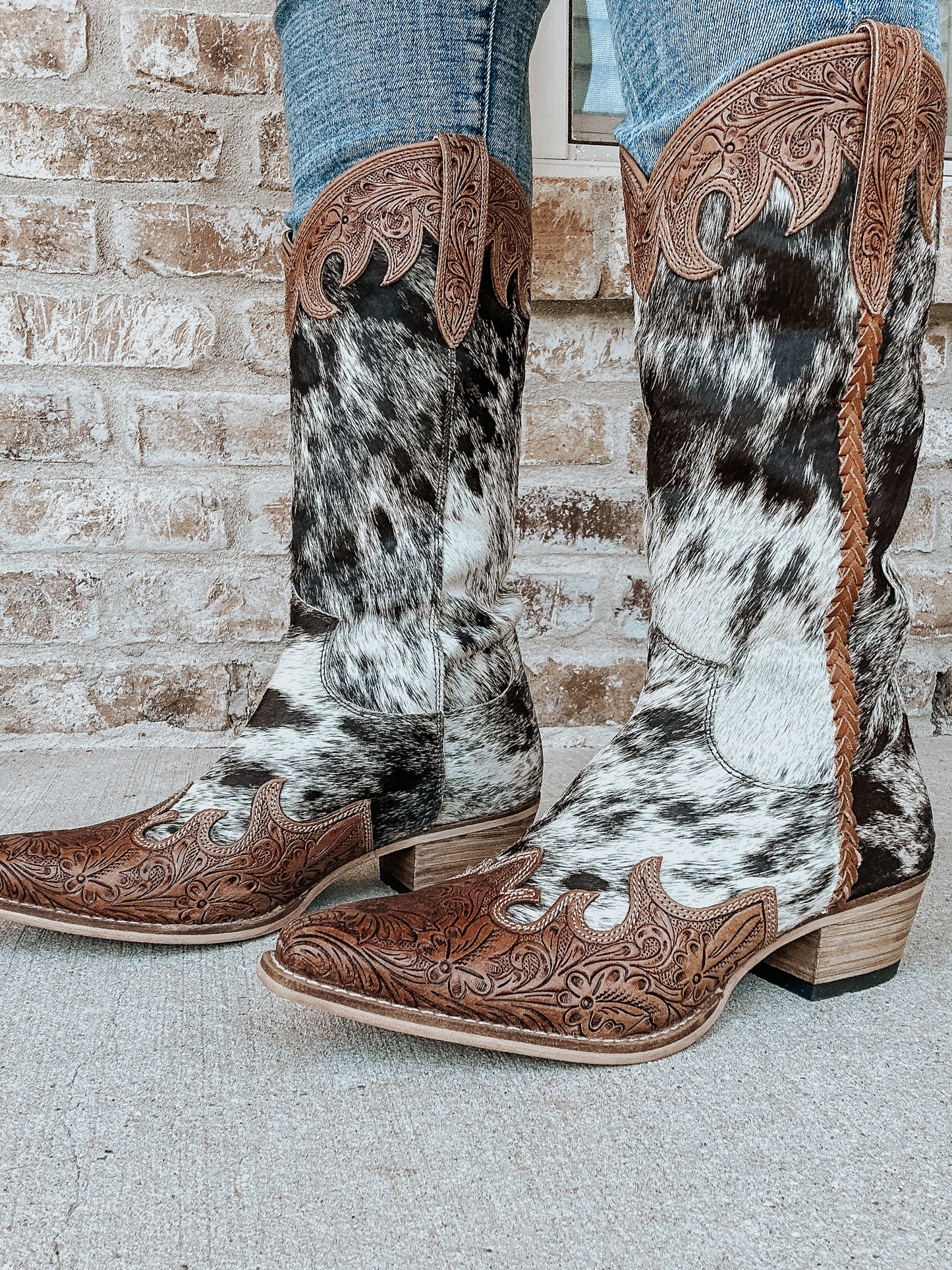 Adelaide Cowhide Leather Boots