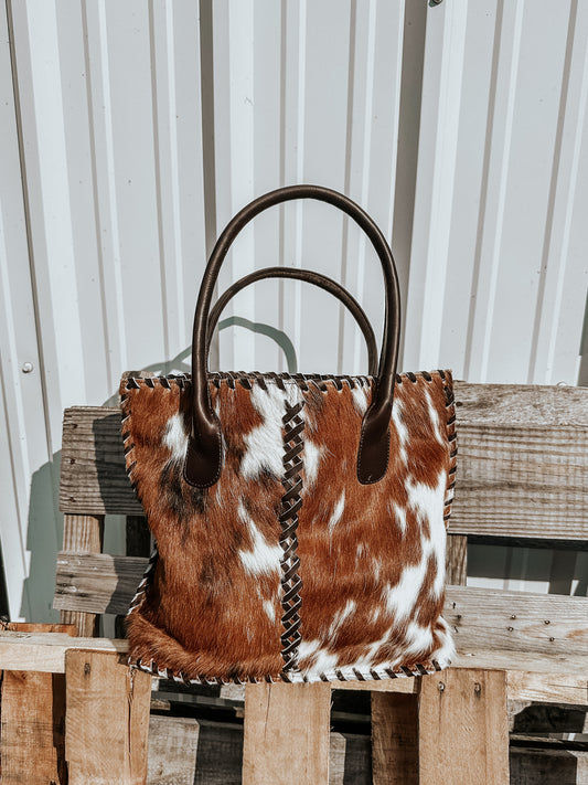 Elena Cowhide Tote Bag