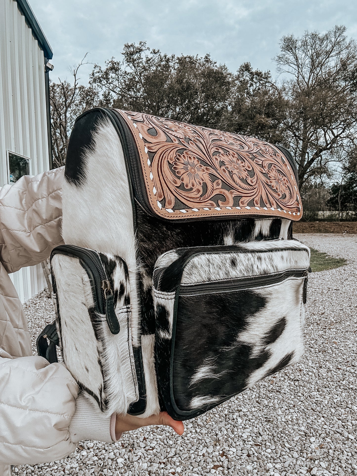 Pheonix Cowhide Leather Backpack